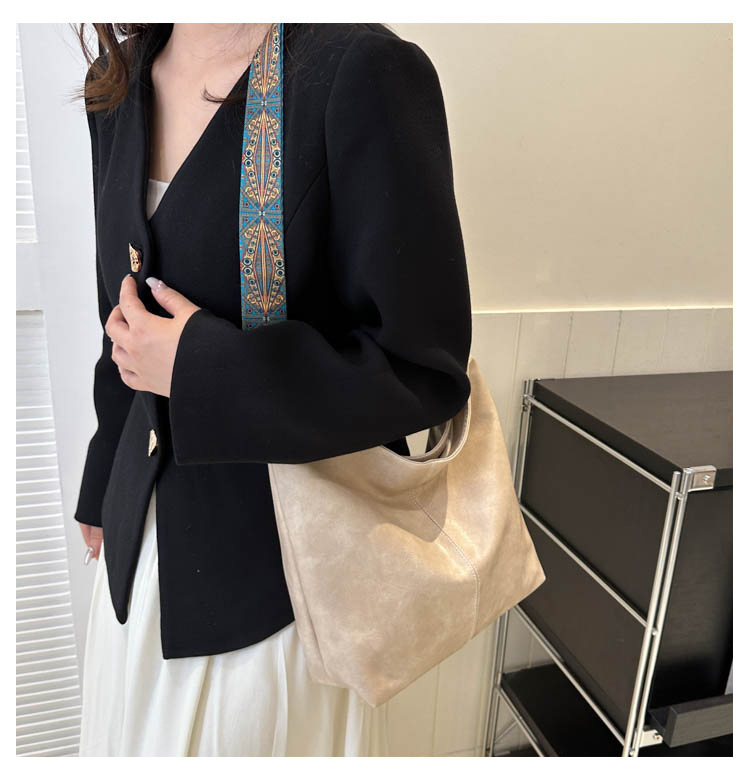 1pc Bohemian Geometric Strap Hobo Bag, Large Capacity Ethnic Crossbody Bag, Women'S Retro Style Shoulder Bag For Best Birthday Gifts, Halloween Gifts And Christmas Gifts