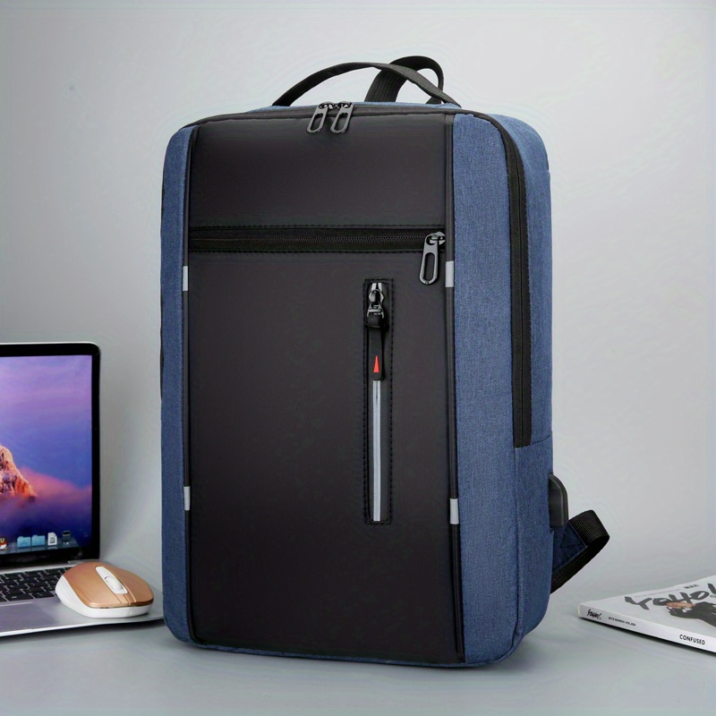 TEMU Sac à dos 1 pièce de grande capacité avec port de charge USB externe et compartiment pour ordinateur portable pour voyage air, camping,
