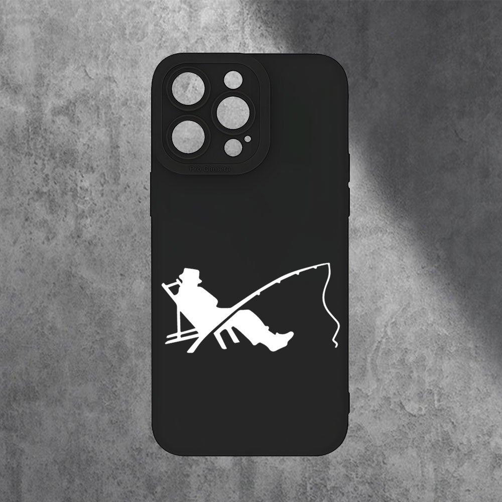 TEMU Phone Case - Creative Cartoon Design For Fishing, Tpu Case For Iphone