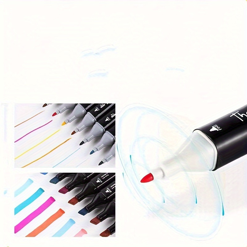 alcohol felt pen manga sketching markers dual brush drawing set school supplies easter gift details 0