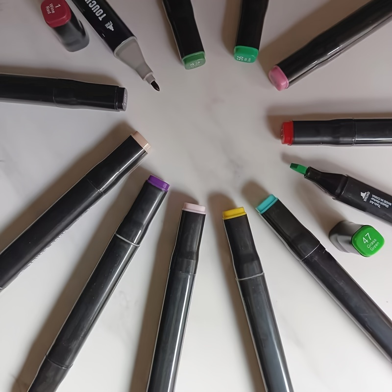 alcohol felt pen manga sketching markers dual brush drawing set school supplies easter gift details 3
