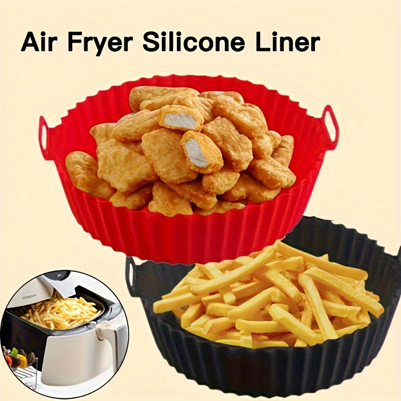 1pc silicone fryer pan heat resistant non stick baking mat food grade recyclable versatile kitchen cookware with thickened design for healthy cooking details 5