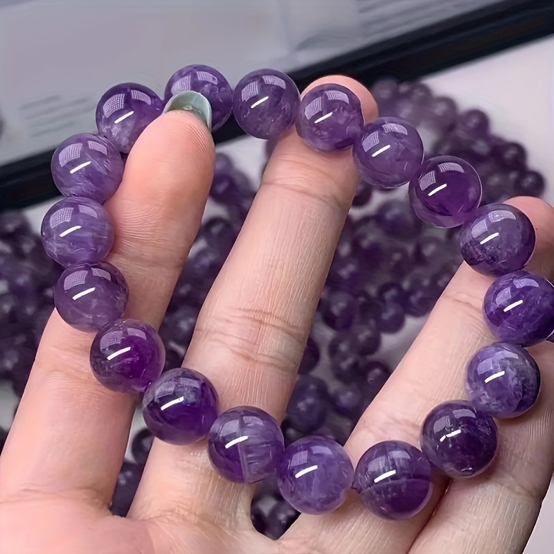 Elegant Lavender Amethyst Bracelet With 8mm Sparkling Beads - Handcrafted Jewelry, Weddings & Gifts, Lavender Amethyst, Simple