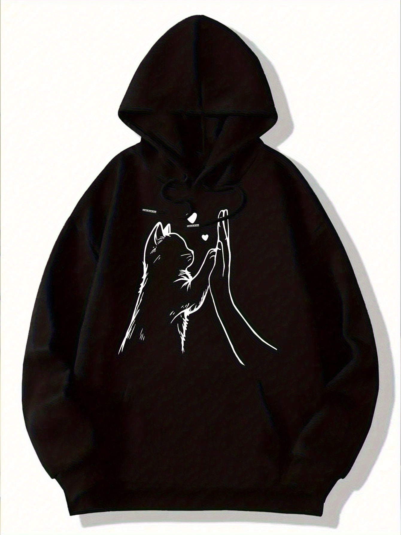 Tシャツ・カットソー +AMBLER+ Black cat unisex hooded sweatshirt black AHP1114 il_1080xN.4596640319_381j.jpg