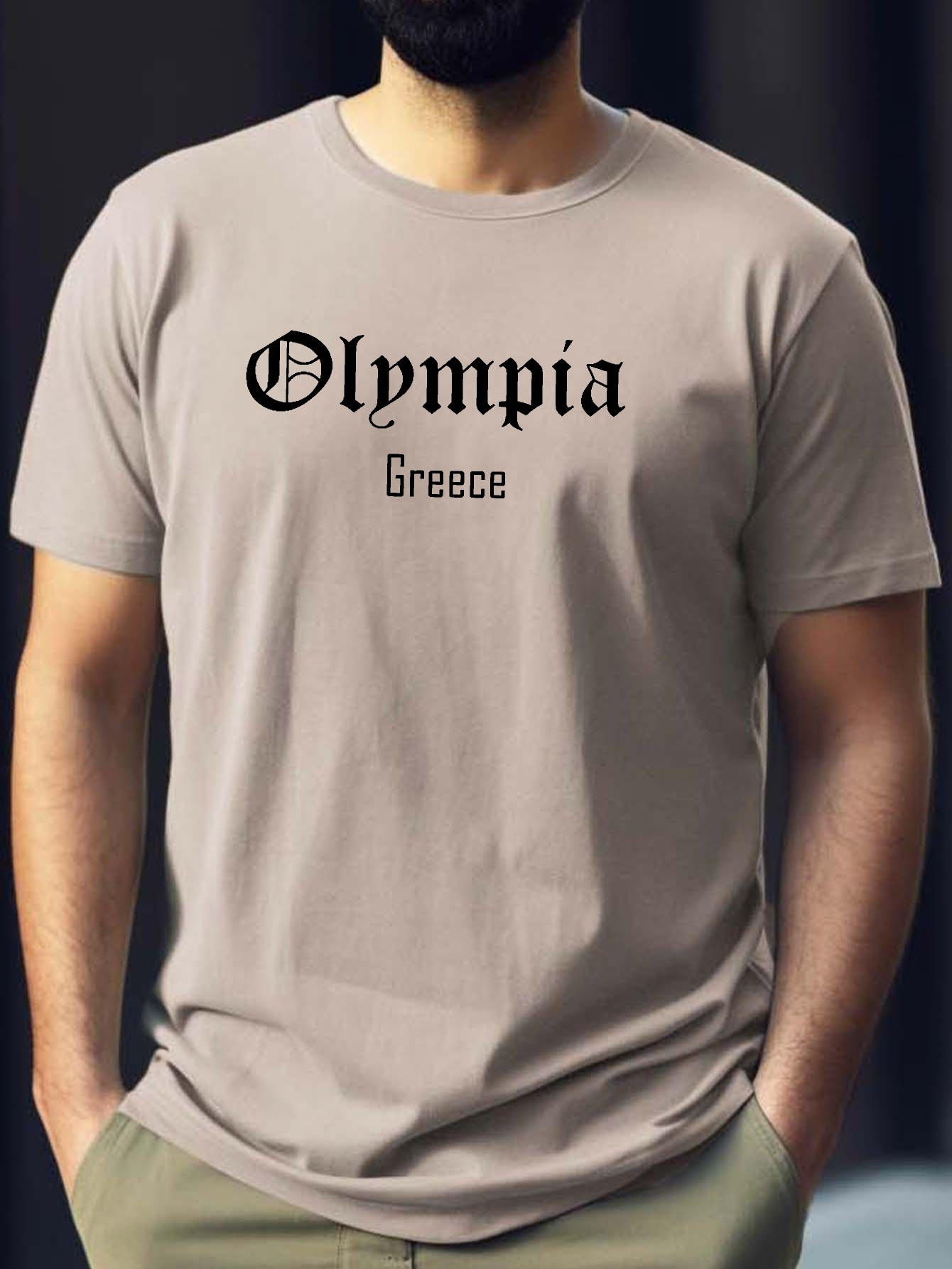 Greek City Olympia Print Tee Shirt Tees Men Casual Short - Temu