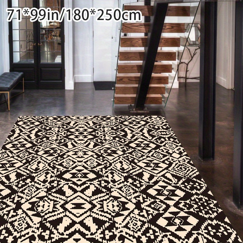 Bohemian Style Non slip Area Rug Tpr Backing Polyester - Temu