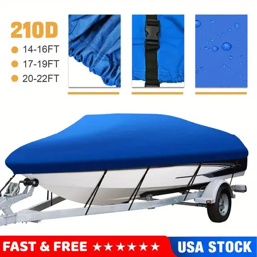heavy duty waterproof boat for 14 22ft boats extra wide 96 coverage uv snow protection with adjustable straps storage bag durable all weather defense