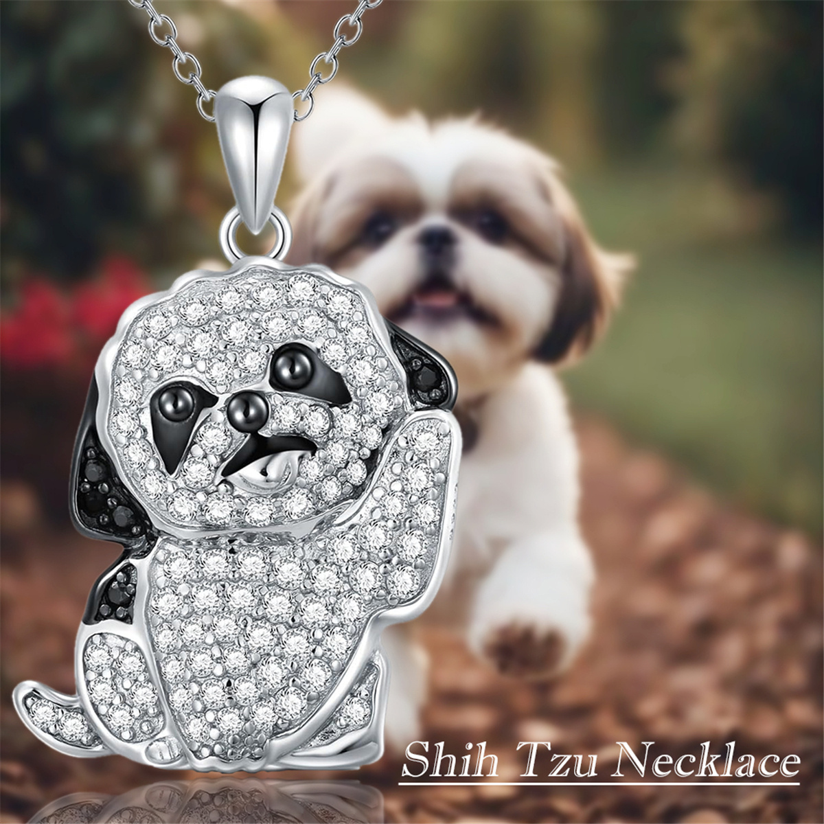 creative cute shining black white shih - Temu