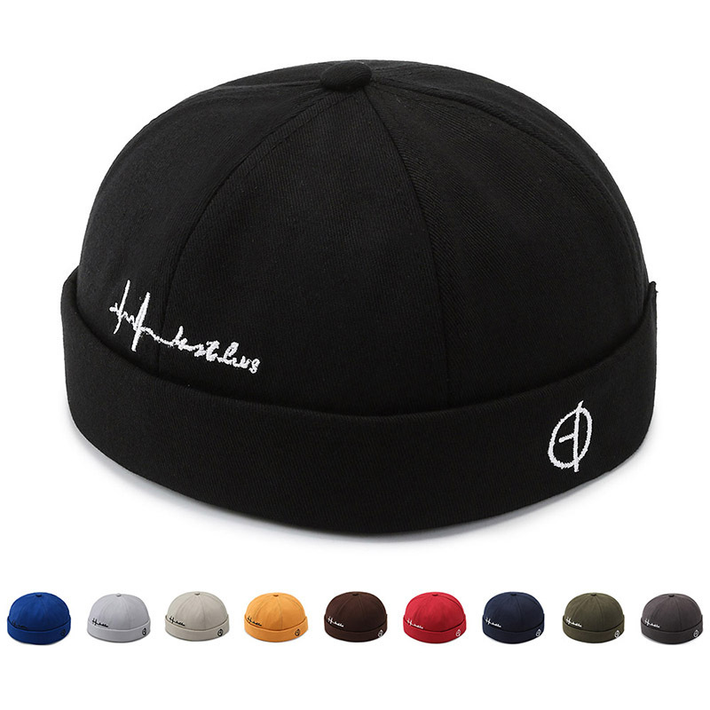 

Men's Retro Hip-hop Sailor Hat - Breathable, Washable Polyester Lining, Black