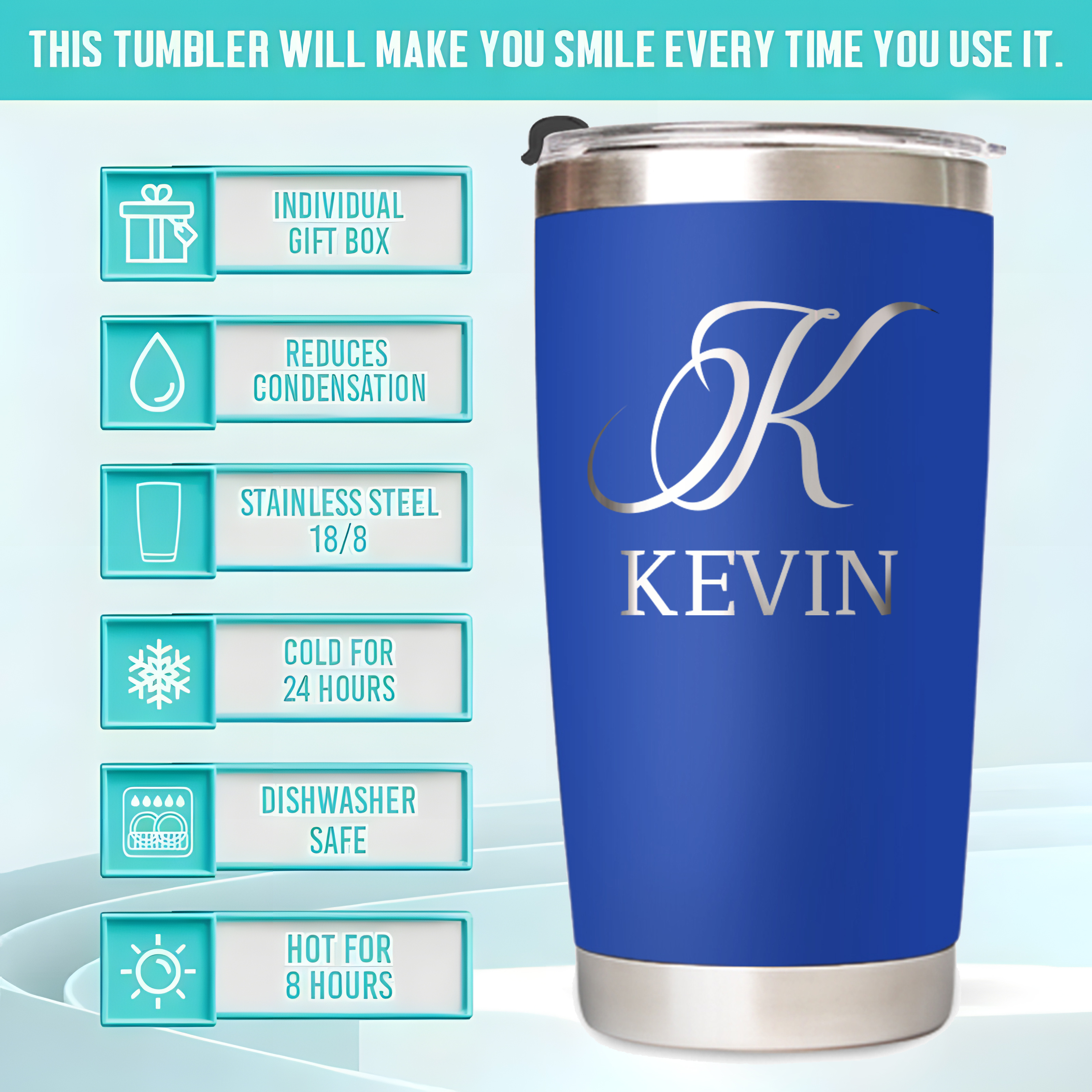 

Custom 20oz Tumbler With Name - Vacuum Insulated, Stainless Steel Travel Mug With Lid & Straw - Perfect For Coffee, Tea, Water - Ideal Gift For Parents, Friends, Bridesmaids