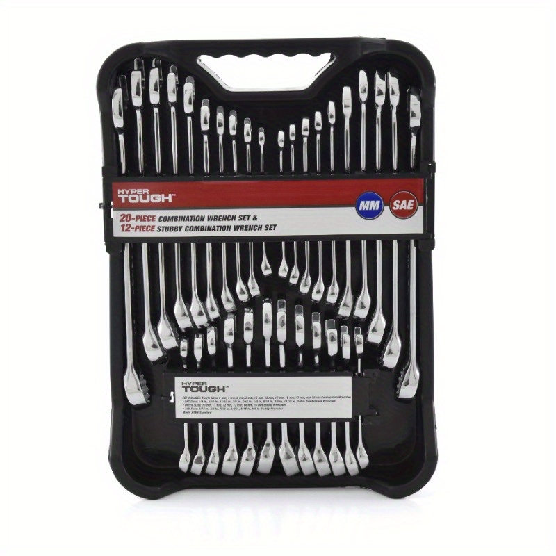 

32-piece Combination Wrench Set, Metric & Sae