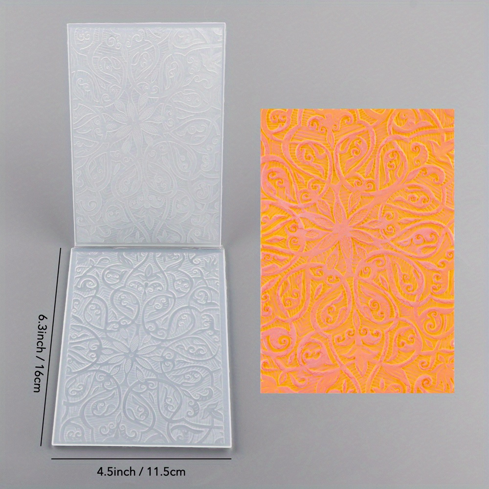 1pc Vintage Design Printing Embossing Folder Templates For Backgrounds, Greeting Cards, And Scrapbooking Projects, Enhancing Texture And Depth In Your Crafts