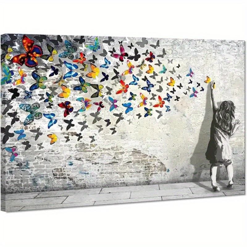 

Butterfly Animal Painting Pictures Canvas Painting (1), Wall Art Prints Poster Wall Picture Decor For Home Gifts, Living Room, Bathroom, Bedroom, Kitchen