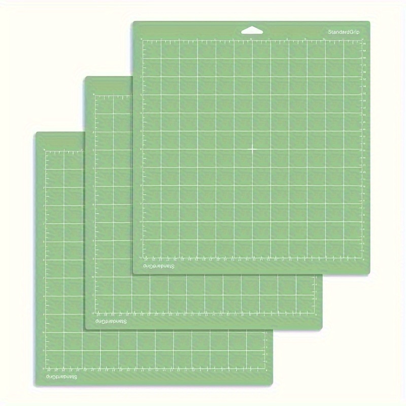 

Pvc Standard Grip Adhesive Cutting Mats 12x12 Inch For Compatible Crafting Machines - High Adhesion Green Quilting Cut Mats, 3 Pack