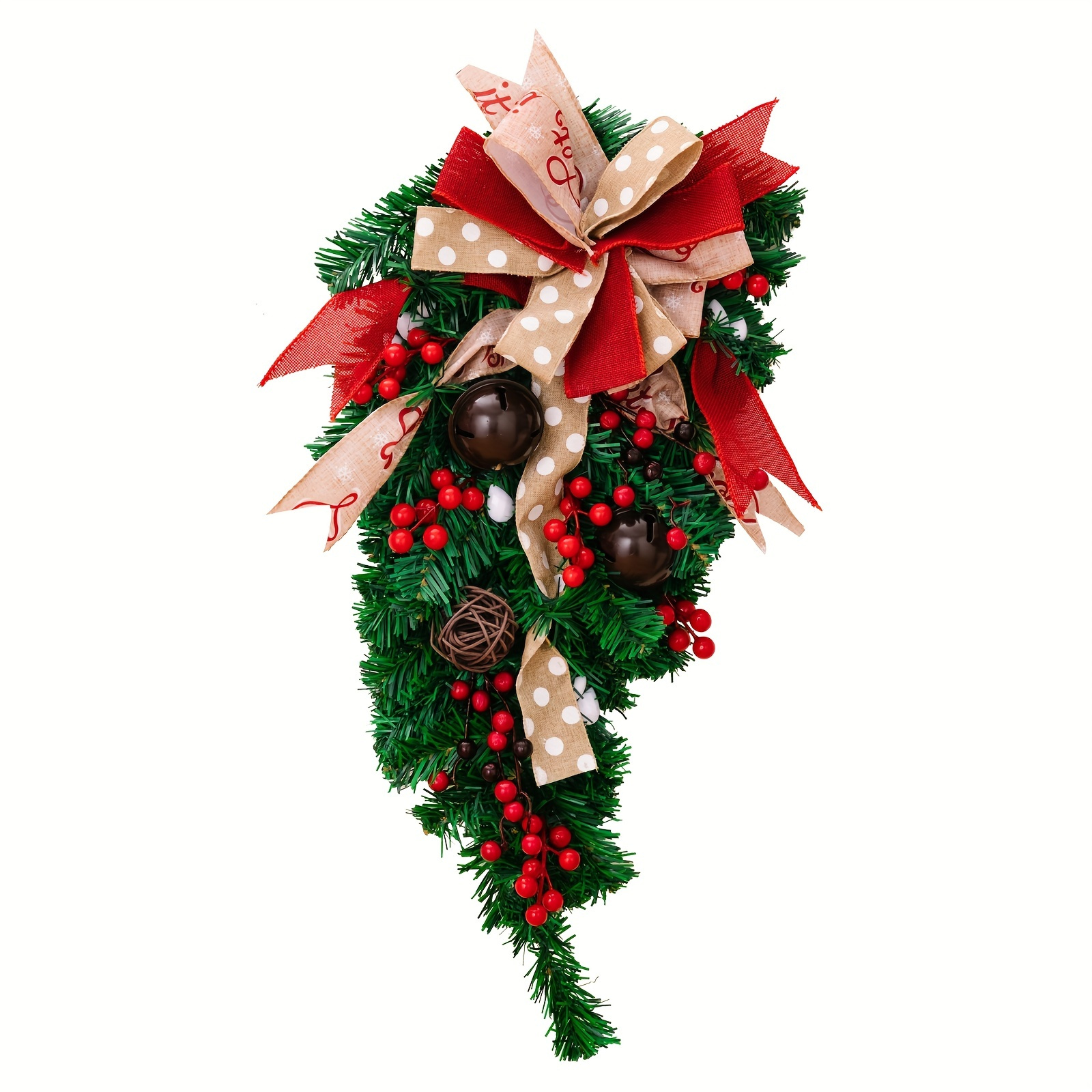 TEMU 1pc, Charming Christmas Door Hanging Decoration - Holiday Decoration, Birthday And Party - Durable And Attractive Design - Perfect Gift, Room Accent And Scene Enhancer