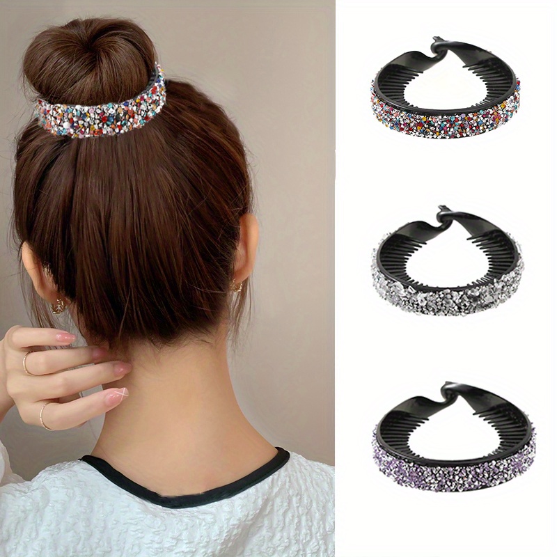 

Vintage & Sweet Rhinestone Hair Claw Clip - High Ponytails And , Single Pack, Elegant Hair Accessories