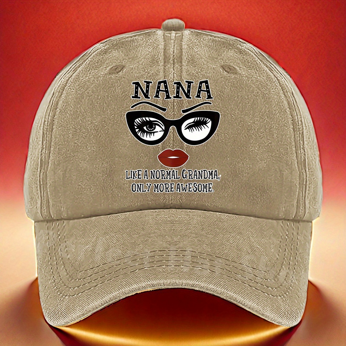 

Nana Like A Normal Grandma, Only More Awesome" - Adjustable Cotton Baseball Cap With Sun Protection For Women