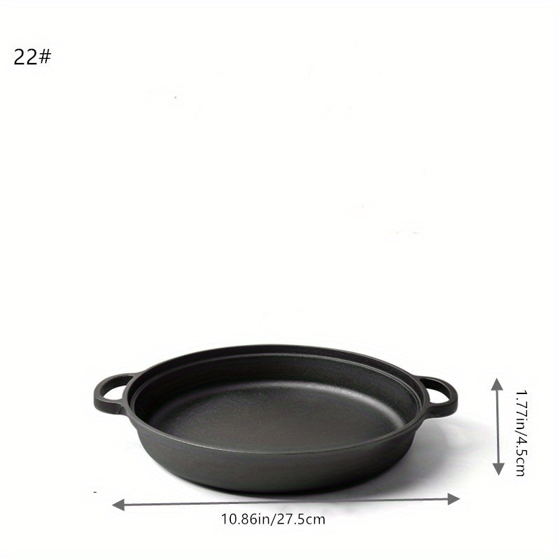 1pc   iron frying pan thickened cast iron pan iron pan induction cooker special gas stove suitable for old fashioned household non stick pan details 4