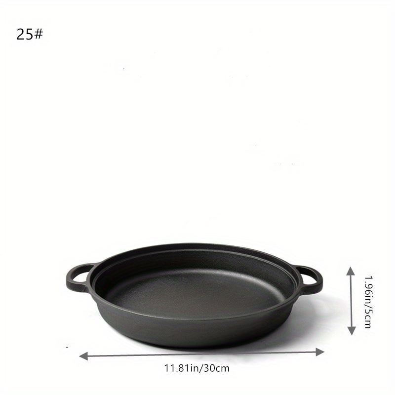 1pc   iron frying pan thickened cast iron pan iron pan induction cooker special gas stove suitable for old fashioned household non stick pan details 5