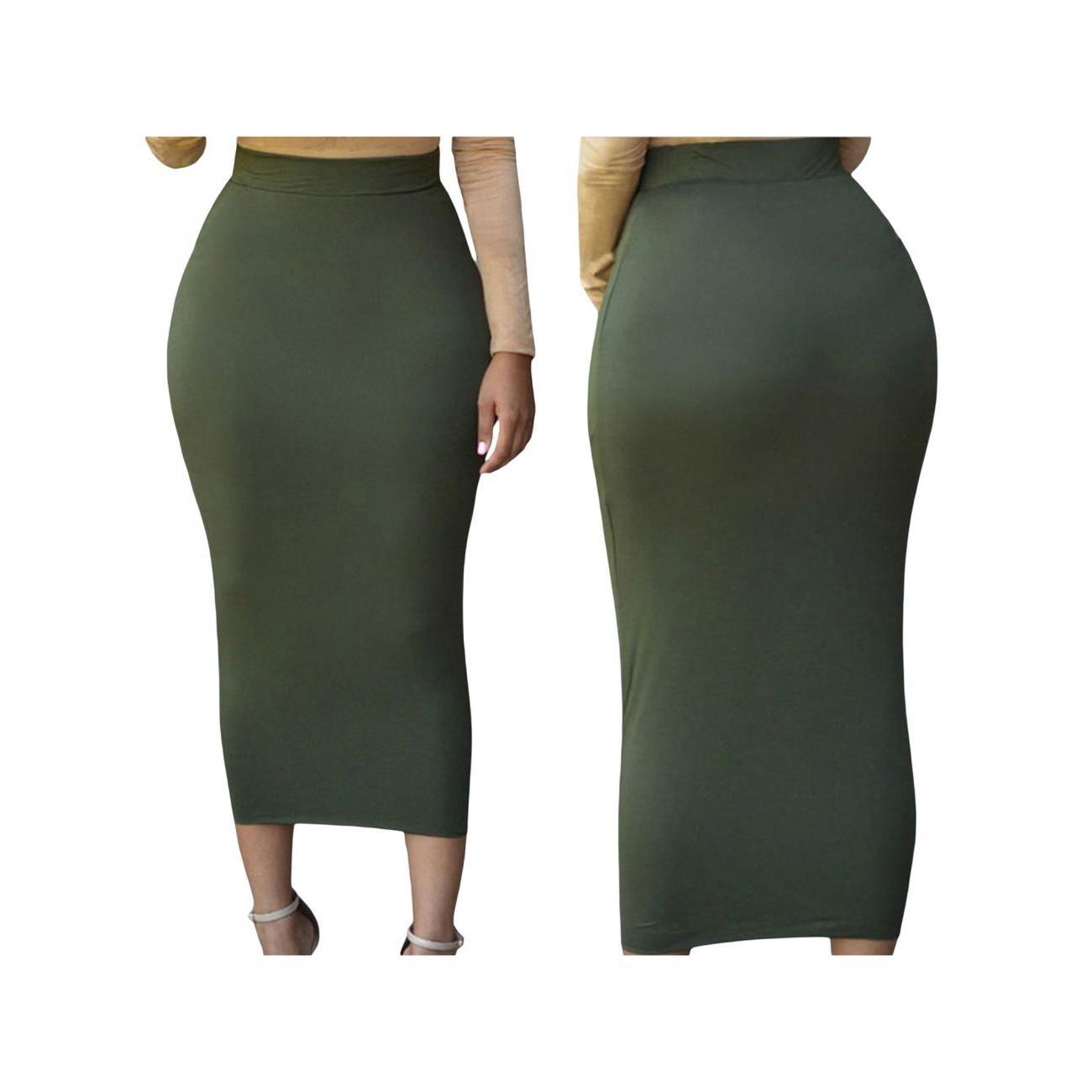 

Women's Waist Bodycon Out Long Skirts Elasticated Waist Skirts Waist Half