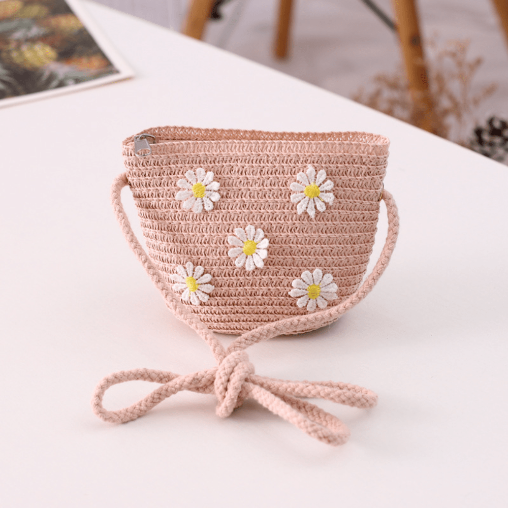 Image of Mini 2024 New Small Floral Straw Woven Crossbody Bag-not Suitable For Mobile Phones/please Check Dimensions Before Purchasing. And Vacation Use.