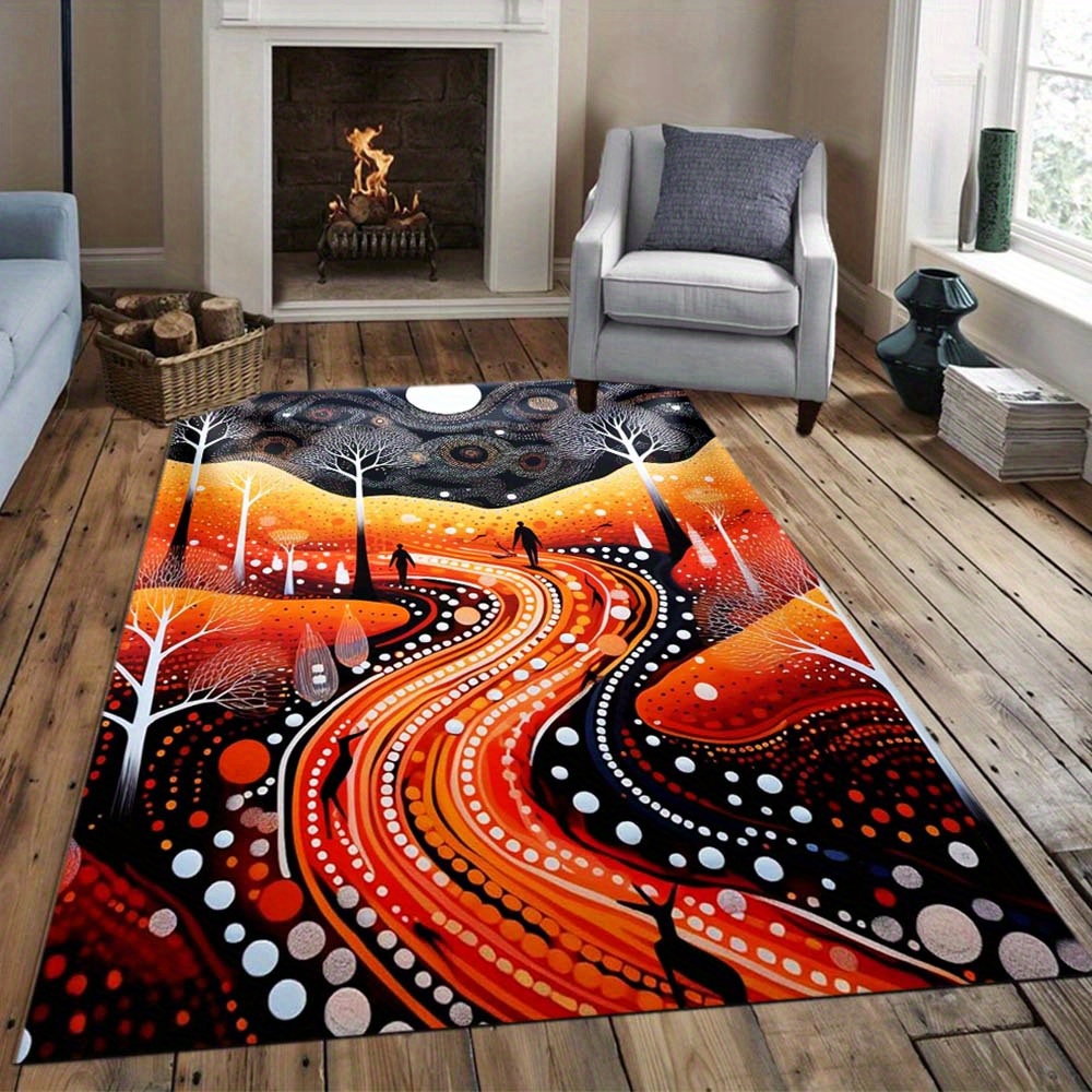 TEMU 1pc Of 800g/m2 Rug, Ideal For Enhancing The Warmth And Aesthetic Of Your Living Room Or Bedroom Corridor