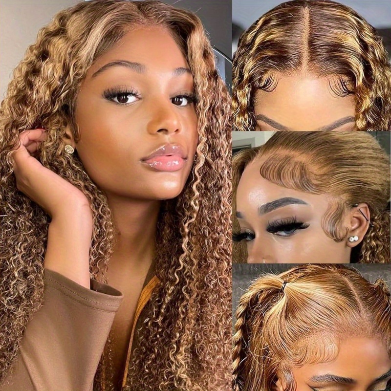 

14a 28 Inch Ombre Lace Front Wig Virgin Human Hair Pre Plucked 13x5 Highlight Water Wave Lace Front Wigs Remy Human Hair