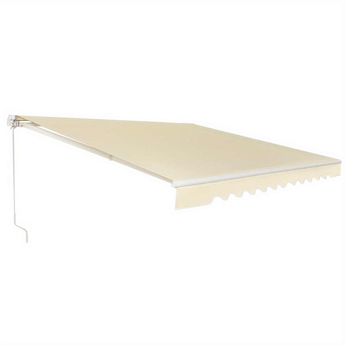

Multigot 12'×10' Retractable Patio Awning Aluminum Deck Sunshade Shelter Outdoor Beige