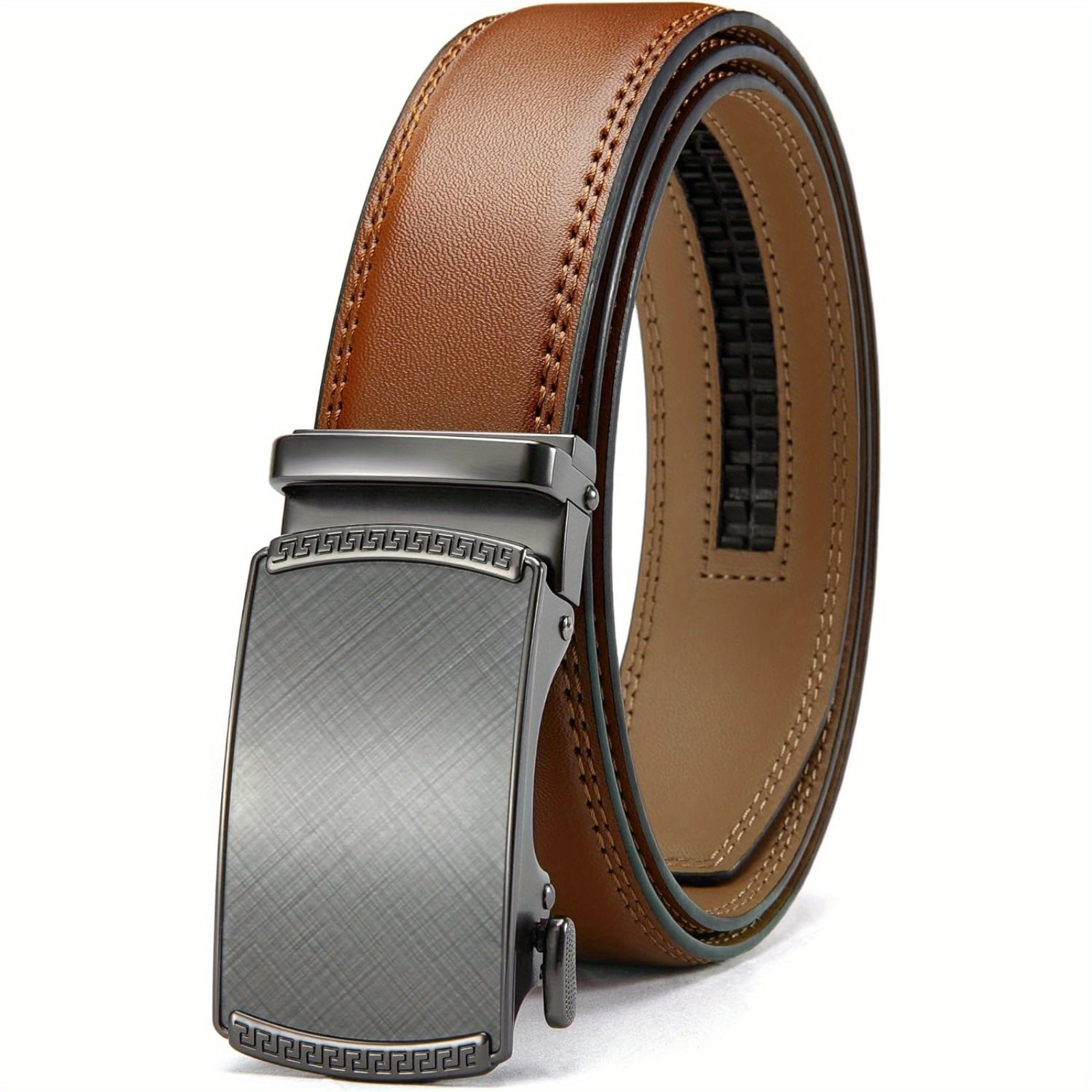 

Chaoren Leather Ratchet Belt Men - Micro Adjustable Belt Fit Everywhere (35mm)