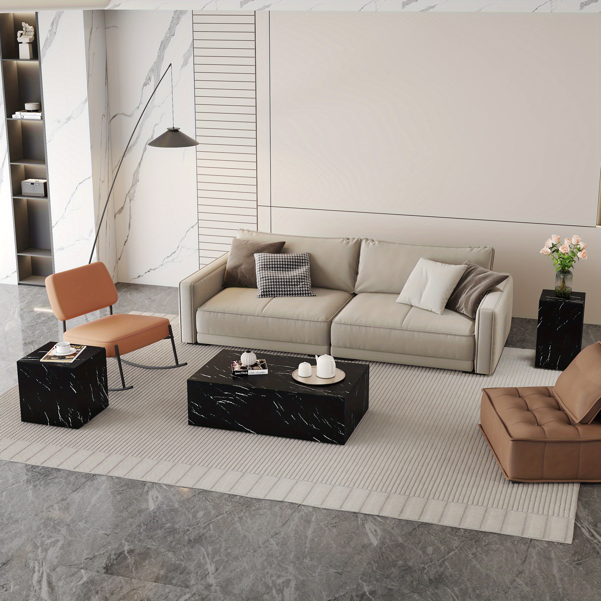 Elevate Living Space Contemporary Coffee Table Showcasing A - Temu