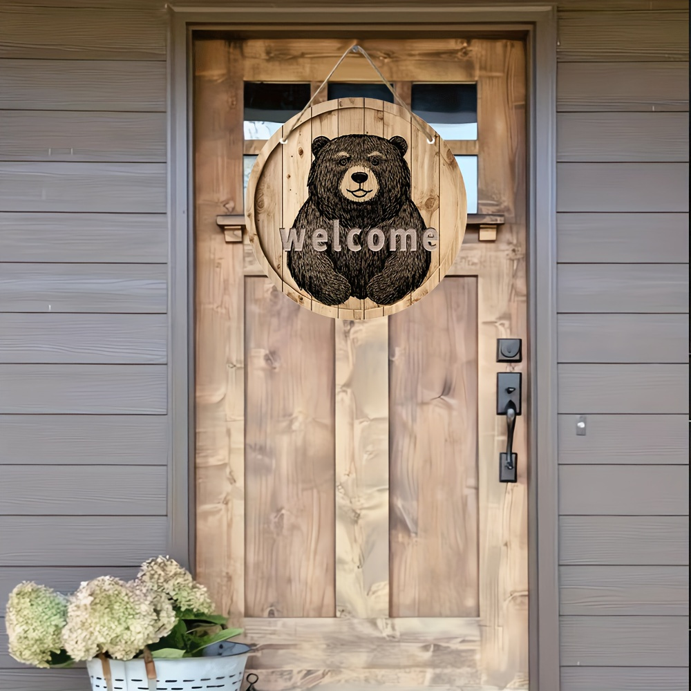 

Wooden Welcome Sign - 7.8"x7.8" | Home & Party Decor, Front Door Accent, Wall Hanging