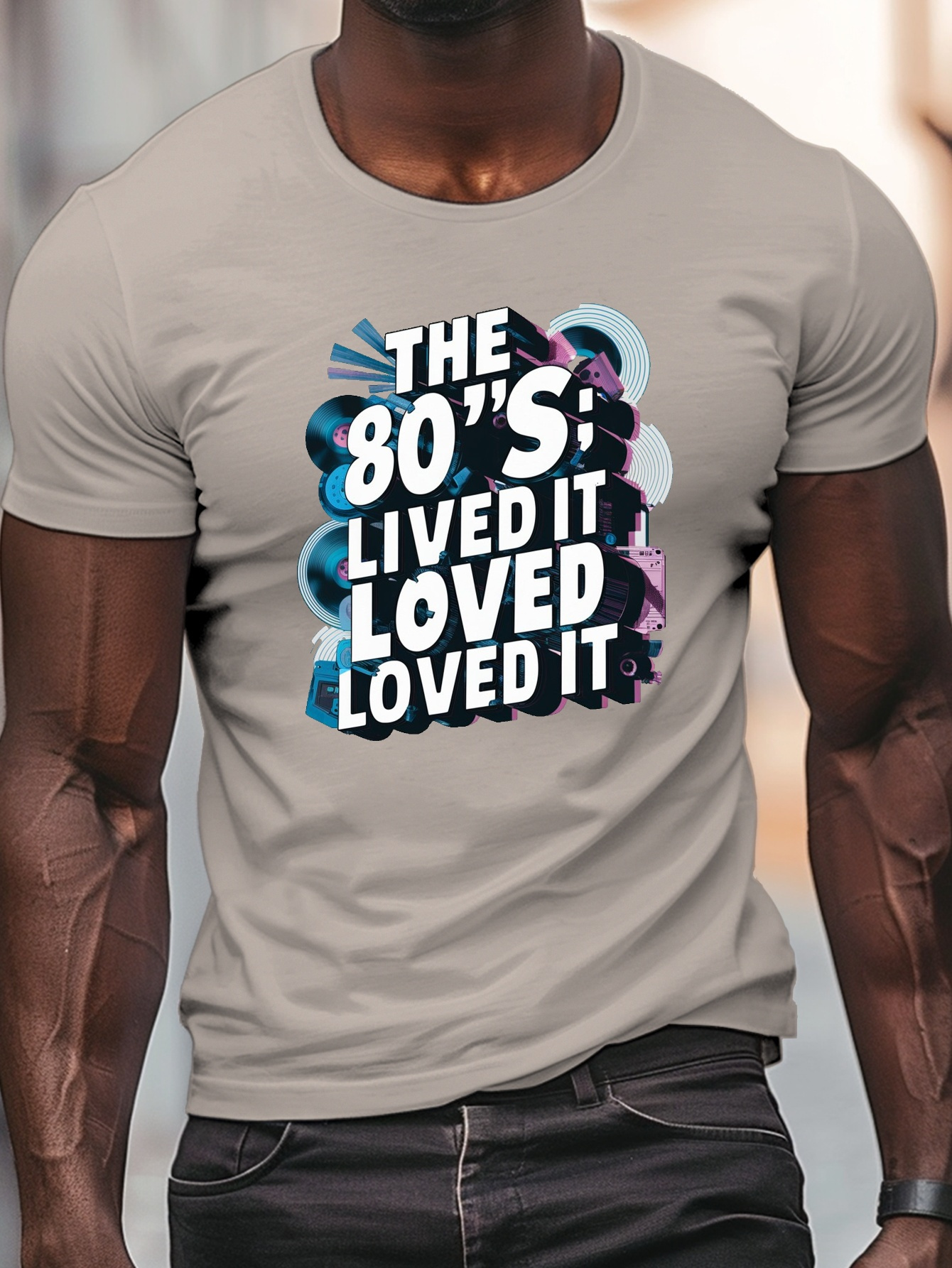 comodidad camiseta retro en '80 Temu Ecuador