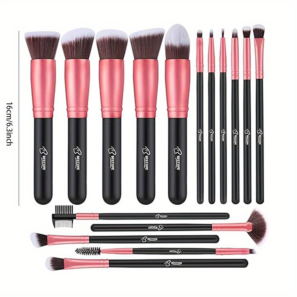 

16 Synthetic Makeup Brush Set Eyeliner Foundation Concealers Eye Makeup Brushes