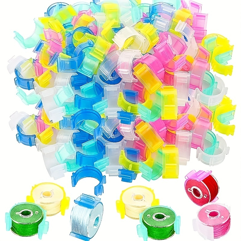 

Ensemble de pinces à canette à coudre – Organisateurs de supports de fil pour broderie, matelassage et machines à coudre – Accessoire artisanal multicolore pour 14 ans et plus