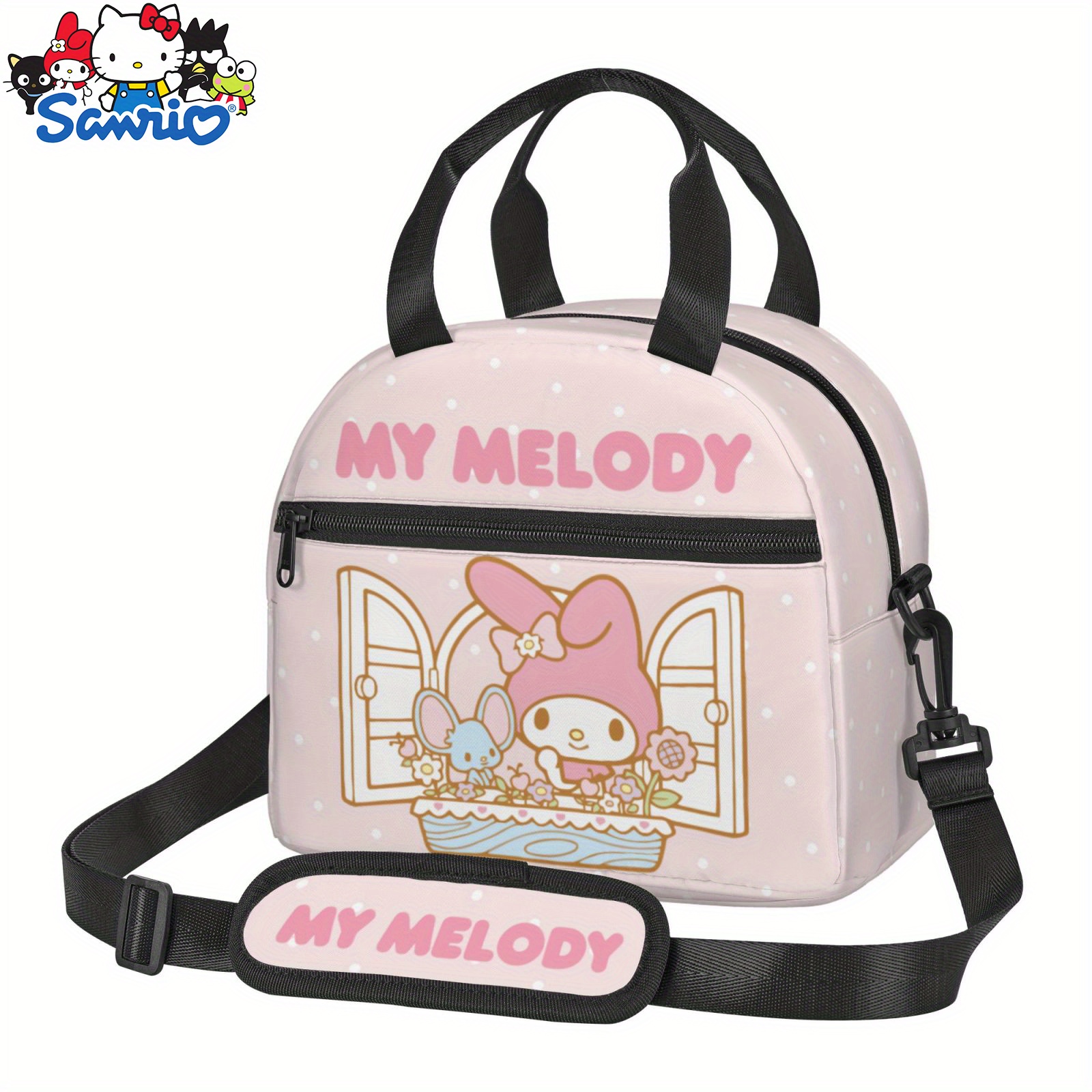 

1pc, Authorized By Sanrio My Melody Lunch Bag Cute Lunch Insulated Lunch Bag Thermal Cooler Shoulder Bag For Work Office Beach Picnic