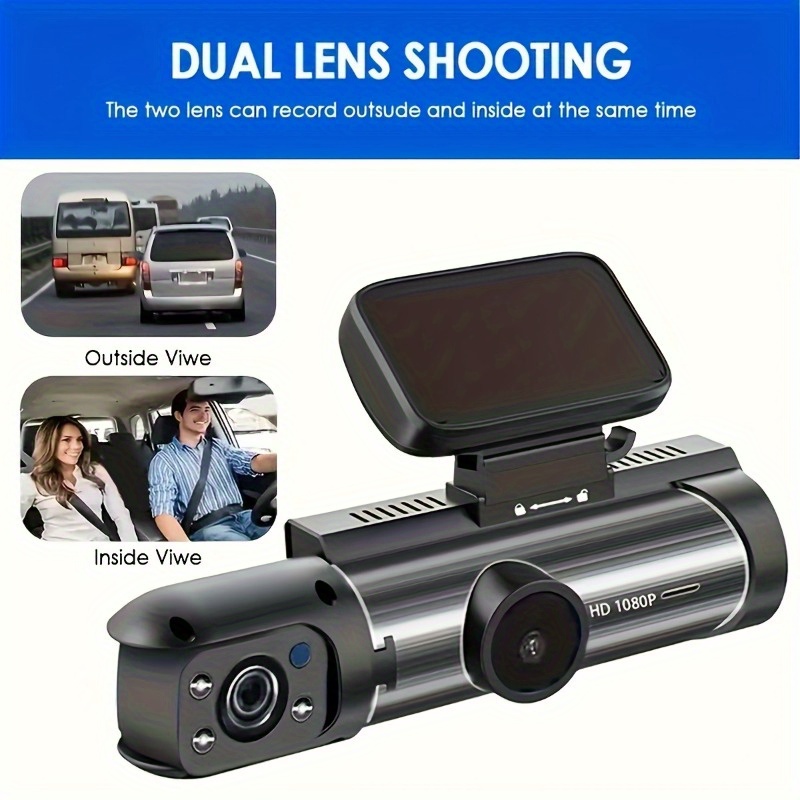 

1080p Dual Camera Usb Rechargeable Lithium Polymer Battery Car Dvr With 3.16-inch Ips Screen