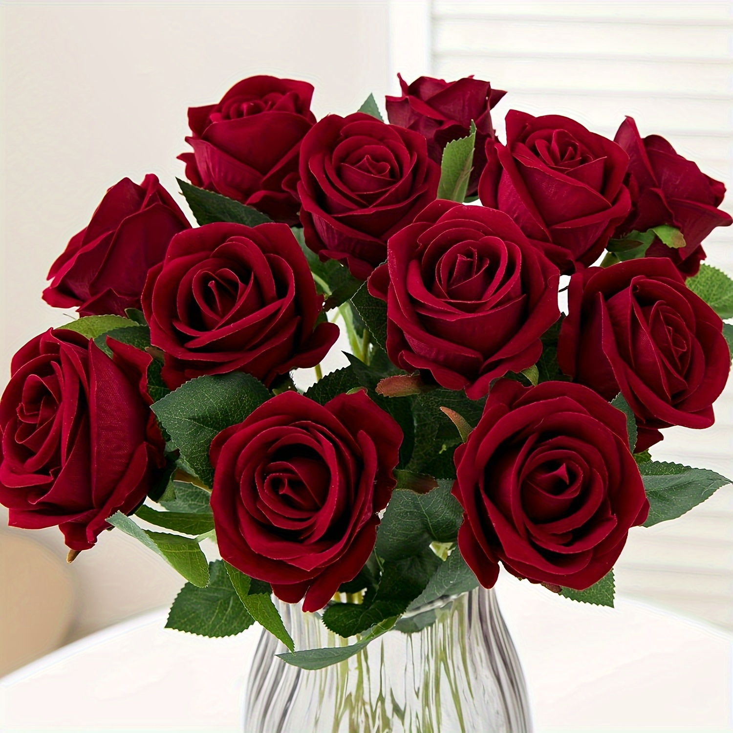 TEMU 15pcs Of Artificial Roses, Perfect For Home And Wedding Centerpieces, Hotel And Office Decoration. Ideal For Valentine's Day, Proposal
