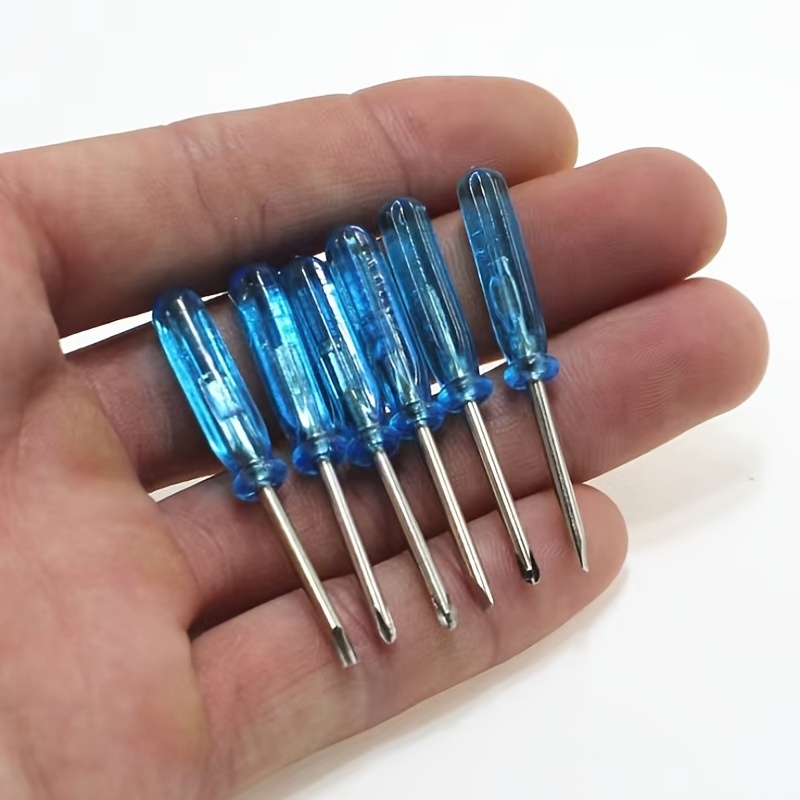 4/6/10 Blue 45mm (1.77 ") Mini Screwdriver Crystal Screw Portable Tool Set - Small Repair Tools For Hands - Industrial Hand Tools -