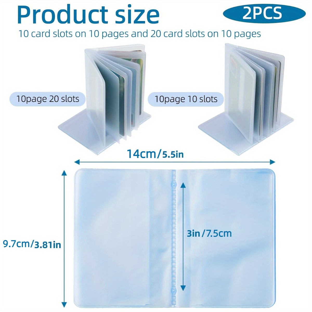 2pcs insert plastic card sleeves plastic wallet insert - Temu