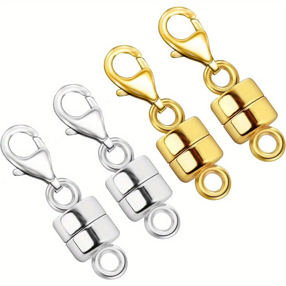

Magnetic Necklace Clasps And Closures With Lobster Clasp 18k Gold And Silver Plated Magnet Jewelry Clasps Converters For Bracelet Necklaces Chain