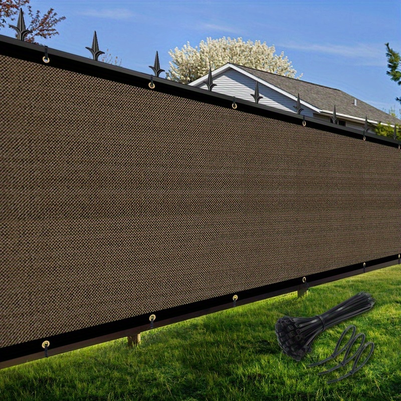Privacy Fence Screen Brown Customized Outdoor Mesh Panels For Backyard ...