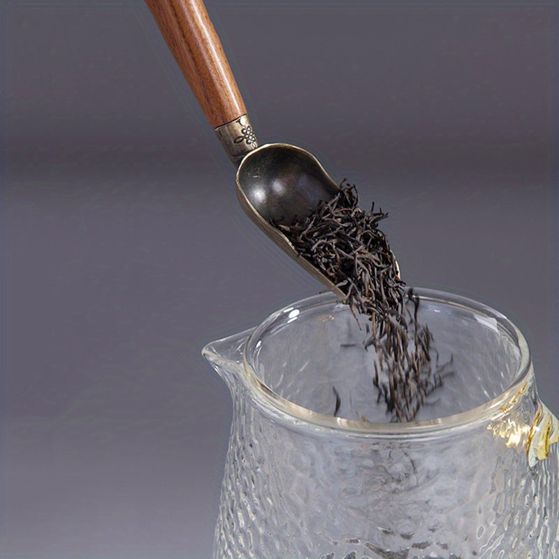 elegant black sandalwood alloy tea spoon     fu tea ceremonies coffee stirring beverage   details 10