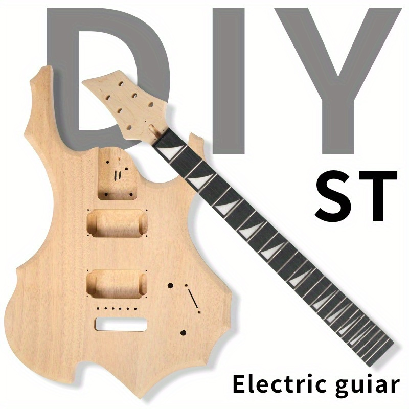 

Diy Double-double Open Pickup Mahogany Body Flame Electric Guitar