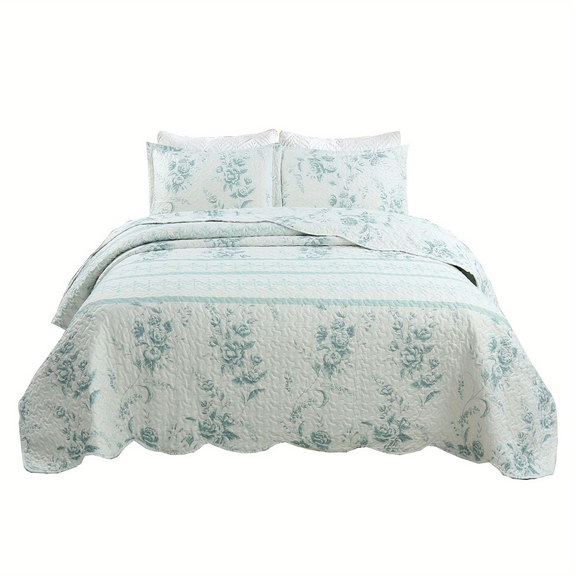 

3 Pcs Quilt Set Lightweight Bedspread Set Queen/king Size
