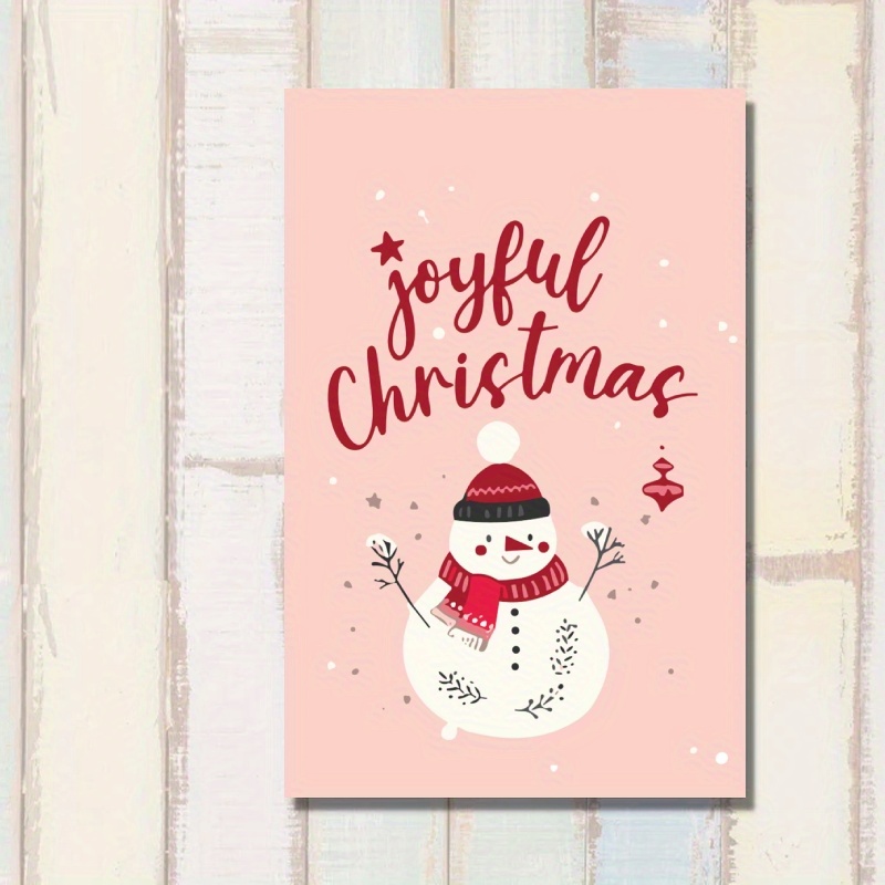 Weihnachtskarte Für Paare – Mit Schneemännern & Strickmützen, Inkl. Umschlag