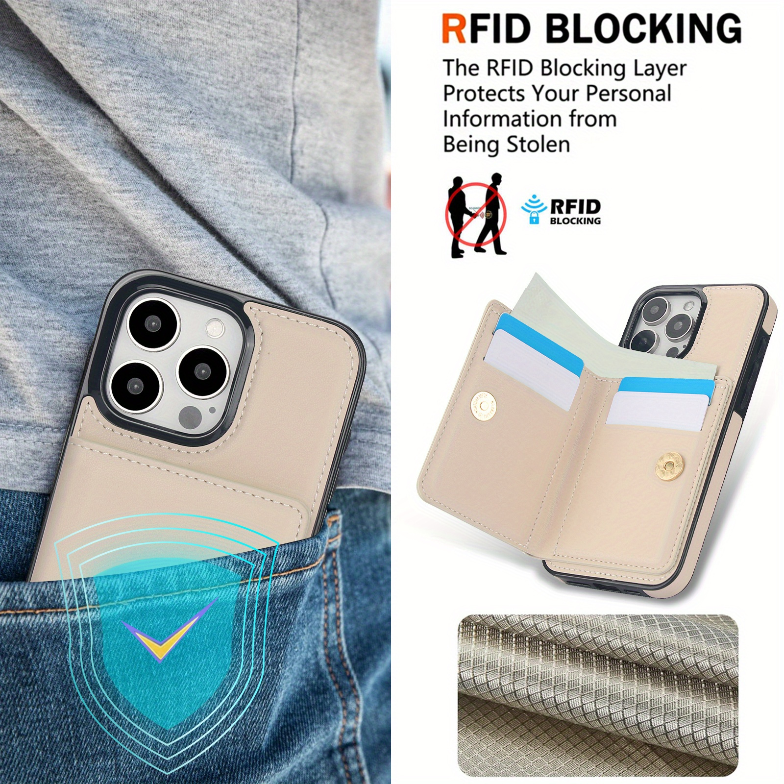 360° Rotation Ring Kickstand Wallet Case with Magnetic Clasp, Durable Shockproof Cover for iPhone 15 14 13 12 11 Pro Max SE 2022 with Card Holder