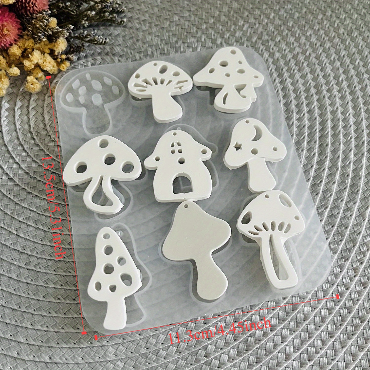 Mushroom Pendant Silicone Mold Small Mushroom Mold Pendant Mold Epoxy Mold Earring Mold
