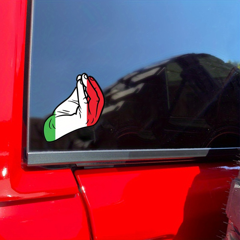 

Italian Hand Gesture Vinyl Decal - Perfect Gift For Italian Lovers - Car Bumper Sticker