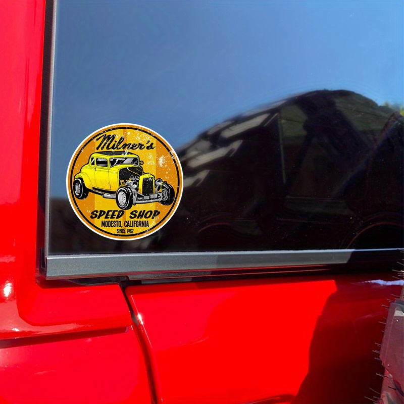 

's Speed Shop -style Hot Rod Decal - Durable Vinyl Bumper Sticker For Car Enthusiasts