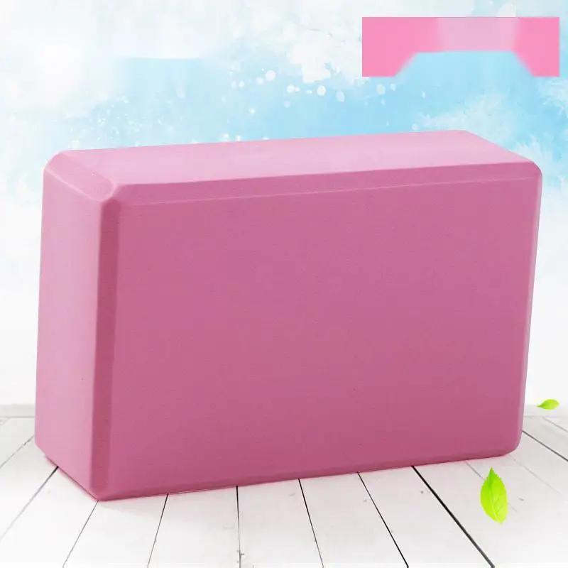 

1pc Solid Color Eva Yoga Block - High-density Exercise Brick For Stretching, Dance & Body Training